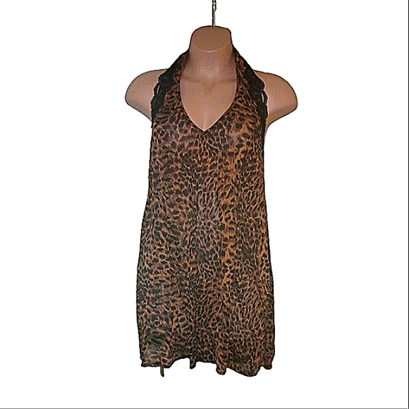 Animal print halter back nighty - Picture 4 of 6